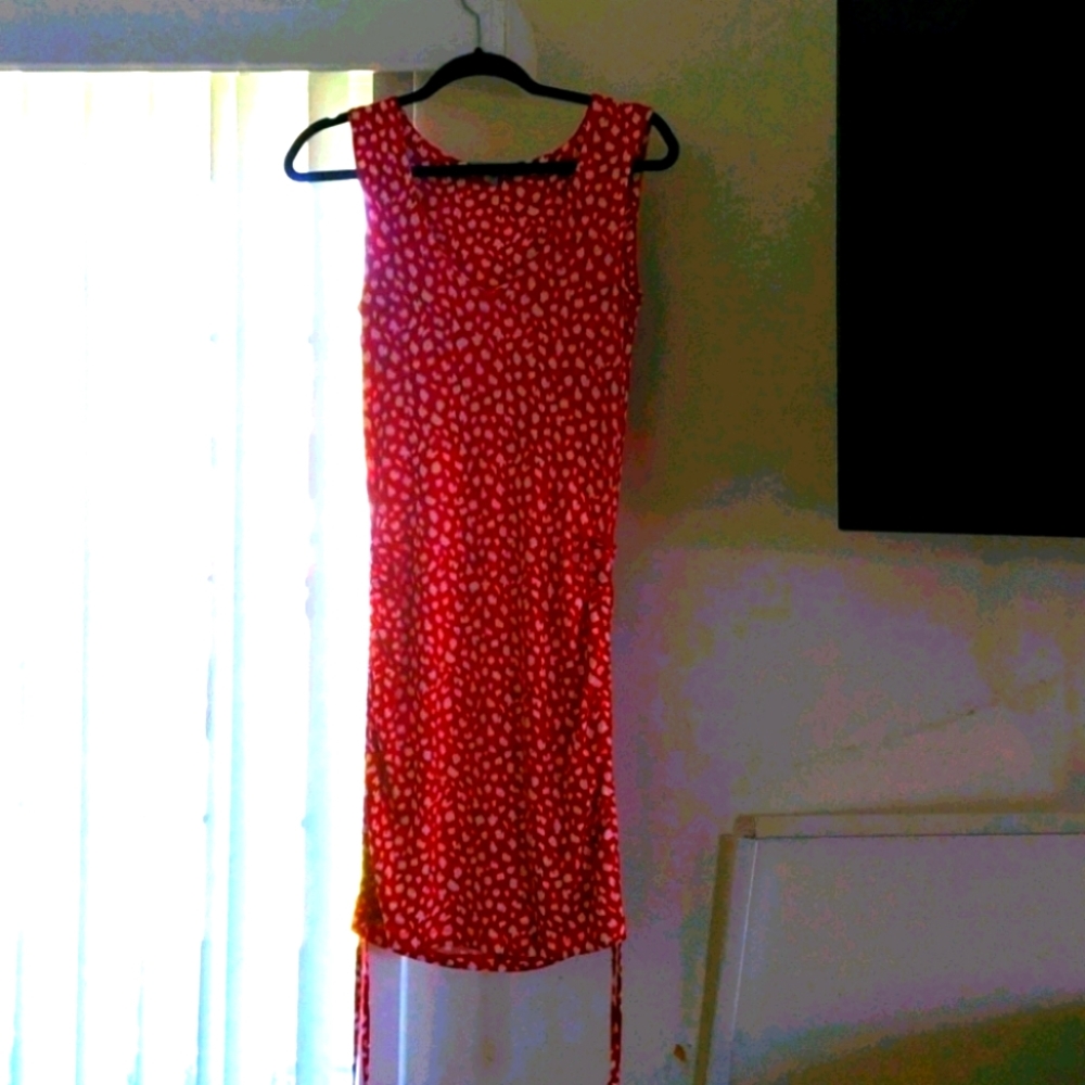 Womens mid bodycon red dress